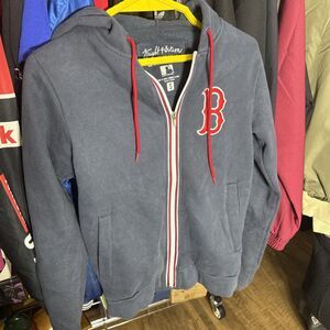 Boston Red Sox Hoodie Mens Small Black Wright & Ditson Baseball Sports Full Zip